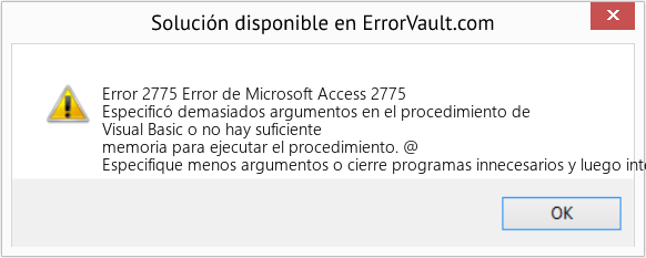 Fix Error de Microsoft Access 2775 (Error Code 2775)