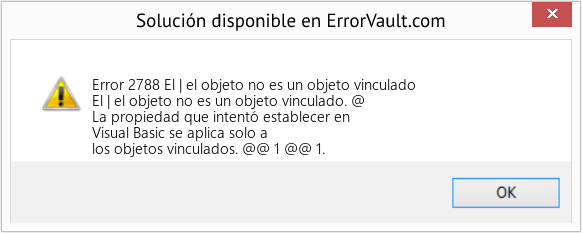 Fix El | el objeto no es un objeto vinculado (Error Code 2788)