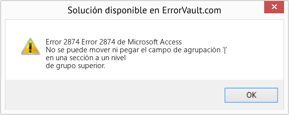 Fix Error 2874 de Microsoft Access (Error Code 2874)