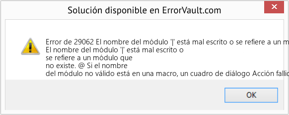 Fix El nombre del módulo '|' está mal escrito o se refiere a un módulo que no existe (Error Code de 29062)