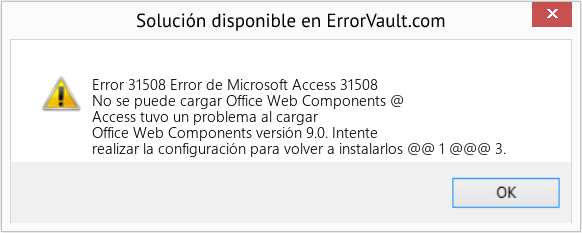 Fix Error de Microsoft Access 31508 (Error Code 31508)