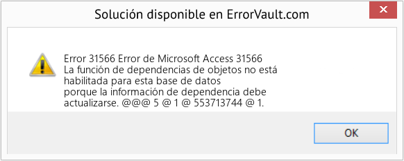 Fix Error de Microsoft Access 31566 (Error Code 31566)