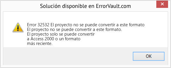 Descargar la herramienta de reparación de errores <?php echo $number; ?> (El proyecto no se puede convertir a este formato) Fix El proyecto no se puede convertir a este formato (Error Code 32532)