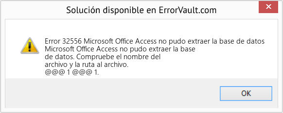 Fix Microsoft Office Access no pudo extraer la base de datos (Error Code 32556)