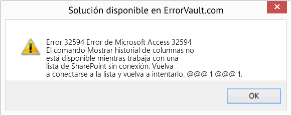 Fix Error de Microsoft Access 32594 (Error Code 32594)