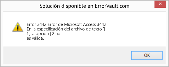 Fix Error de Microsoft Access 3442 (Error Code 3442)
