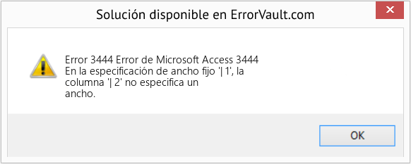 Fix Error de Microsoft Access 3444 (Error Code 3444)