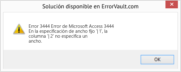 Descargar la herramienta de reparación de errores <?php echo $number; ?> (Error de Microsoft Access 3444) Fix Error de Microsoft Access 3444 (Error Code 3444)