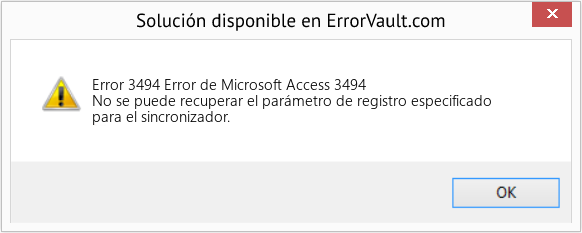 Descargar la herramienta de reparación de errores <?php echo $number; ?> (Error de Microsoft Access 3494) Fix Error de Microsoft Access 3494 (Error Code 3494)