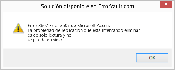 Fix Error 3607 de Microsoft Access (Error Code 3607)