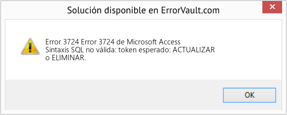 Fix Error 3724 de Microsoft Access (Error Code 3724)
