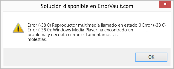 Fix Reproductor multimedia llamado en estado 0 Error (-38 0) (Error Code (-38 0))