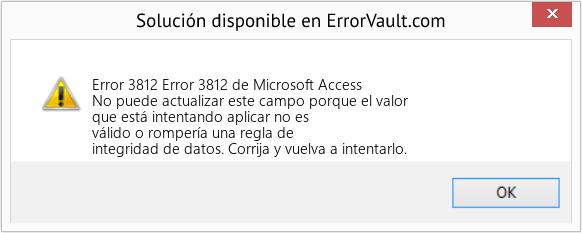Fix Error 3812 de Microsoft Access (Error Code 3812)