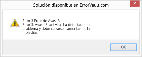 Fix Error de Avast 3 (Error Code 3)