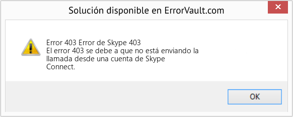 Fix Error de Skype 403 (Error Code 403)
