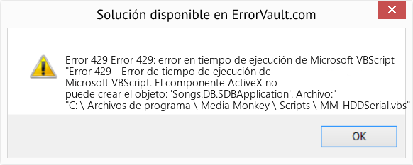 Fix Error 429: error en tiempo de ejecución de Microsoft VBScript (Error Code 429)