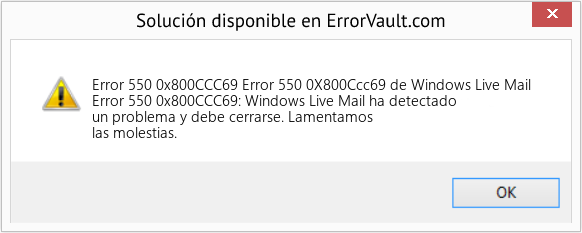 Fix Error 550 0X800Ccc69 de Windows Live Mail (Error Code 550 0x800CCC69)