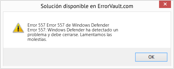 Fix Error 557 de Windows Defender (Error Code 557)
