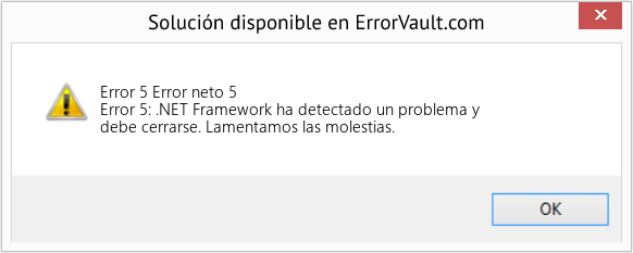 Descargar la herramienta de reparación de errores <?php echo $number; ?> (Error neto 5) Fix Error neto 5 (Error Code 5)