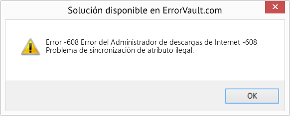 Descargar la herramienta de reparación de errores <?php echo $number; ?> (Error del Administrador de descargas de Internet -608) Fix Error del Administrador de descargas de Internet -608 (Error Code -608)