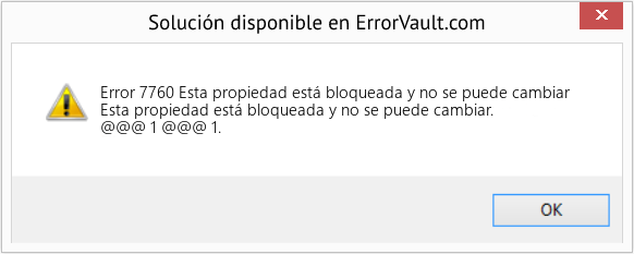 Descargar la herramienta de reparación de errores <?php echo $number; ?> (Esta propiedad está bloqueada y no se puede cambiar) Fix Esta propiedad está bloqueada y no se puede cambiar (Error Code 7760)