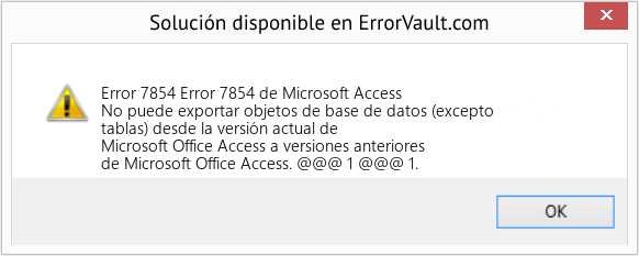Fix Error 7854 de Microsoft Access (Error Code 7854)