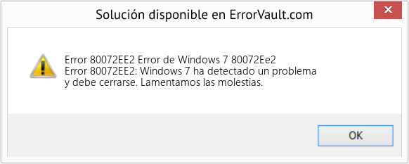 Fix Error de Windows 7 80072Ee2 (Error Code 80072EE2)
