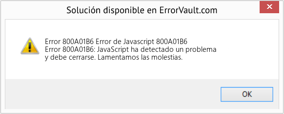 Fix Error de Javascript 800A01B6 (Error Code 800A01B6)