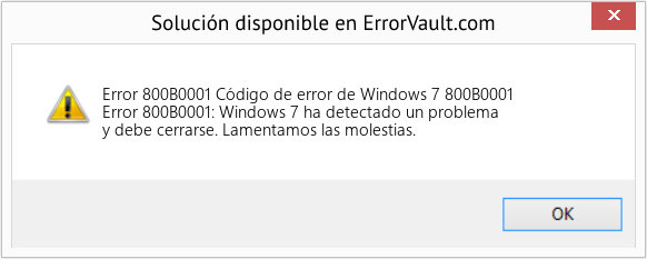 Fix Código de error de Windows 7 800B0001 (Error Code 800B0001)