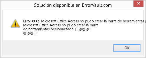 Fix Microsoft Office Access no pudo crear la barra de herramientas personalizada '| (Error Code 8069)