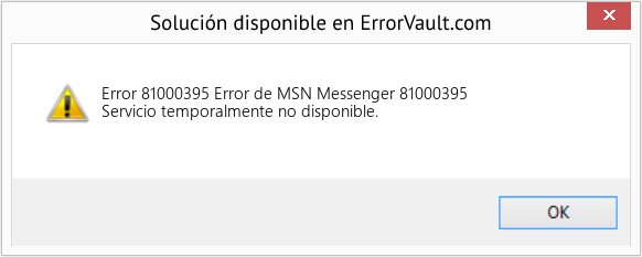 Fix Error de MSN Messenger 81000395 (Error Code 81000395)