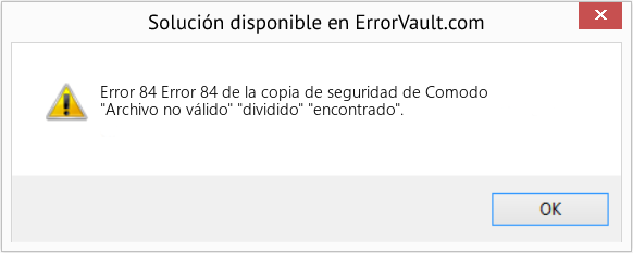 Descargar la herramienta de reparación de errores <?php echo $number; ?> (Error 84 de la copia de seguridad de Comodo) Fix Error 84 de la copia de seguridad de Comodo (Error Code 84)