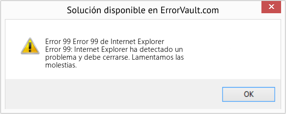 Fix Error 99 de Internet Explorer (Error Code 99)