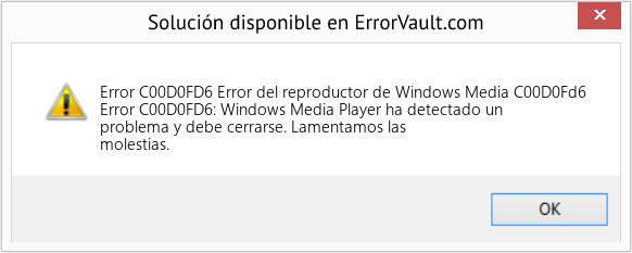 Descargar la herramienta de reparación de errores <?php echo $number; ?> (Error del reproductor de Windows Media C00D0Fd6) Fix Error del reproductor de Windows Media C00D0Fd6 (Error Code C00D0FD6)