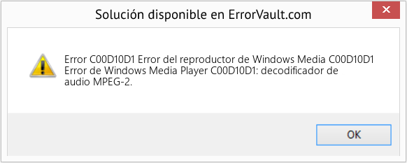 Fix Error del reproductor de Windows Media C00D10D1 (Error Code C00D10D1)