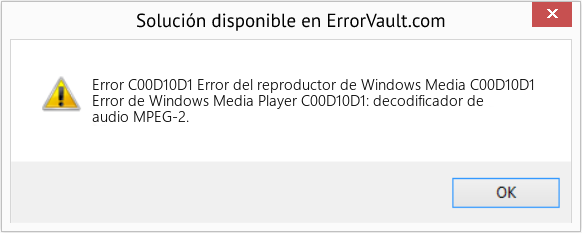 Descargar la herramienta de reparación de errores <?php echo $number; ?> (Error del reproductor de Windows Media C00D10D1) Fix Error del reproductor de Windows Media C00D10D1 (Error Code C00D10D1)
