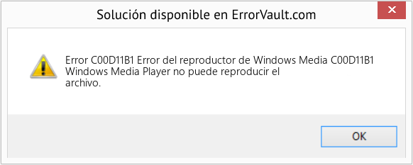 Fix Error del reproductor de Windows Media C00D11B1 (Error Code C00D11B1)