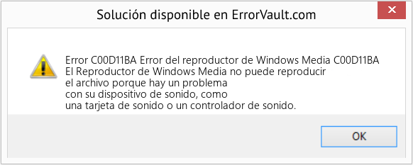 Fix Error del reproductor de Windows Media C00D11BA (Error Code C00D11BA)