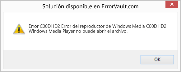 Fix Error del reproductor de Windows Media C00D11D2 (Error Code C00D11D2)