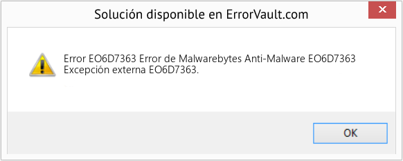Descargar la herramienta de reparación de errores <?php echo $number; ?> (Error de Malwarebytes Anti-Malware EO6D7363) Fix Error de Malwarebytes Anti-Malware EO6D7363 (Error Code EO6D7363)