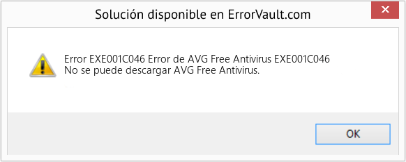 Fix Error de AVG Free Antivirus EXE001C046 (Error Code EXE001C046)
