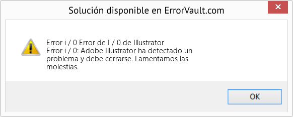 Descargar la herramienta de reparación de errores <?php echo $number; ?> (Error de I / 0 de Illustrator) Fix Error de I / 0 de Illustrator (Error Code i / 0)