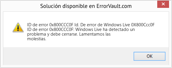 Fix Id. De error de Windows Live 0X800Ccc0F (Error ID de error 0x800CCC0F)