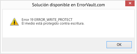 Fix ERROR_WRITE_PROTECT (Error Error 19)