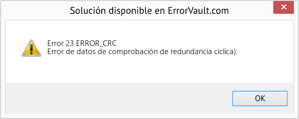 Fix ERROR_CRC (Error Error 23)