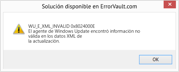 Fix 0x8024000E (Error WU_E_XML_INVALID)