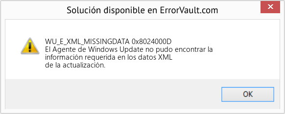 Fix 0x8024000D (Error WU_E_XML_MISSINGDATA)