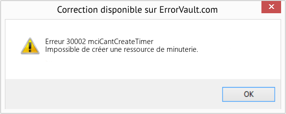 Fix mciCantCreateTimer (Error Erreur 30002)