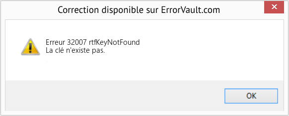 Fix rtfKeyNotFound (Error Erreur 32007)