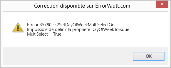 Fix cc2SetDayOfWeekMultiSelectOn (Error Erreur 35780)